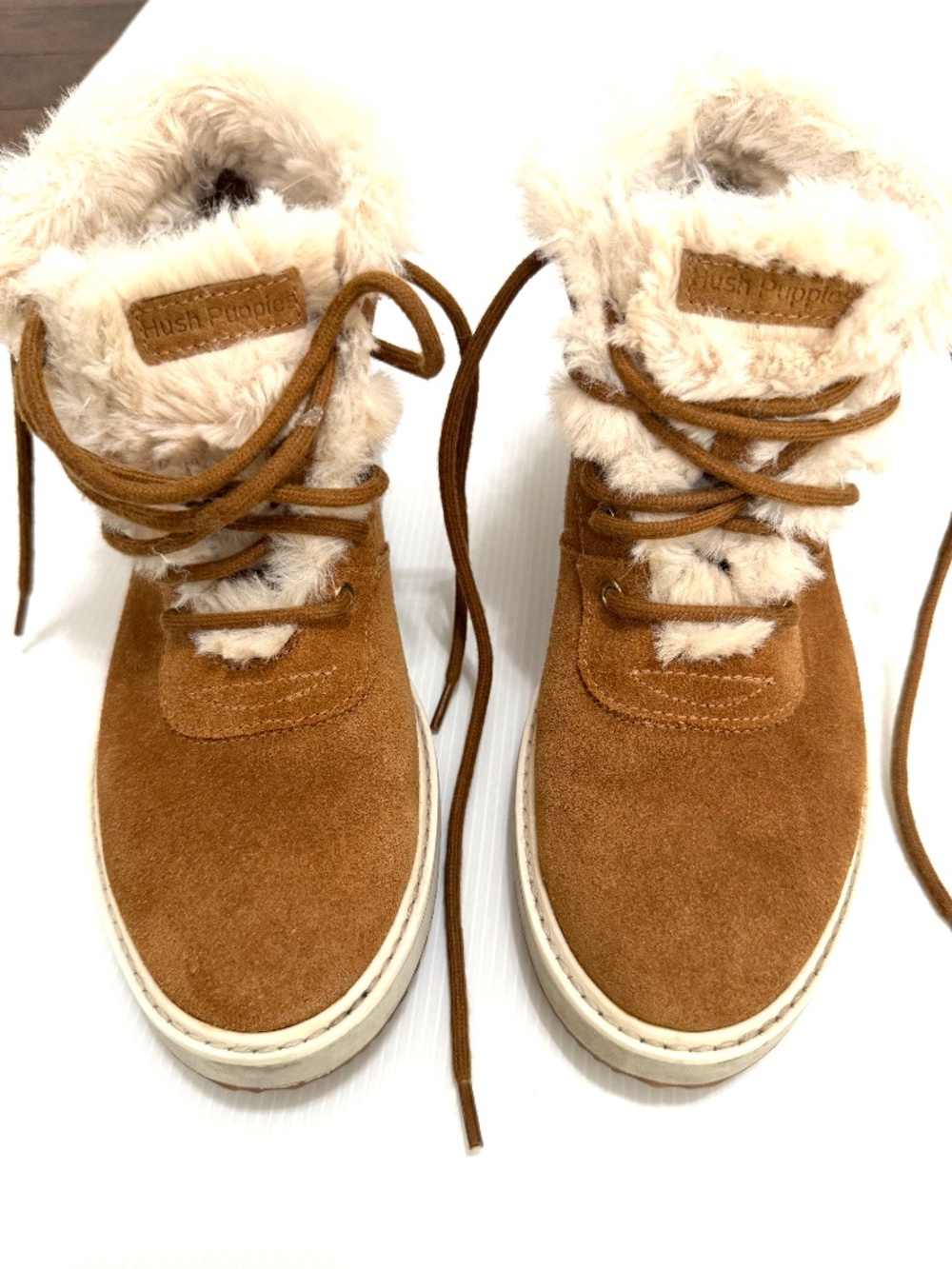 Hush Puppies Sabine Faux Fur Suede Hiker Boots 7M
